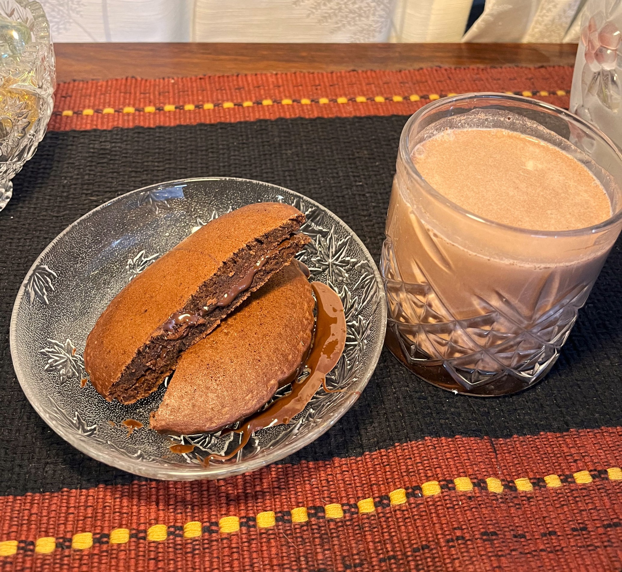 Dora Cake with chilled chocolate drink Recipe